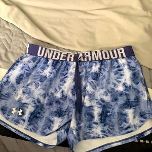 Marble/ Tie-die blue/white shorts